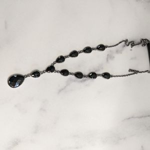 Black costume necklace